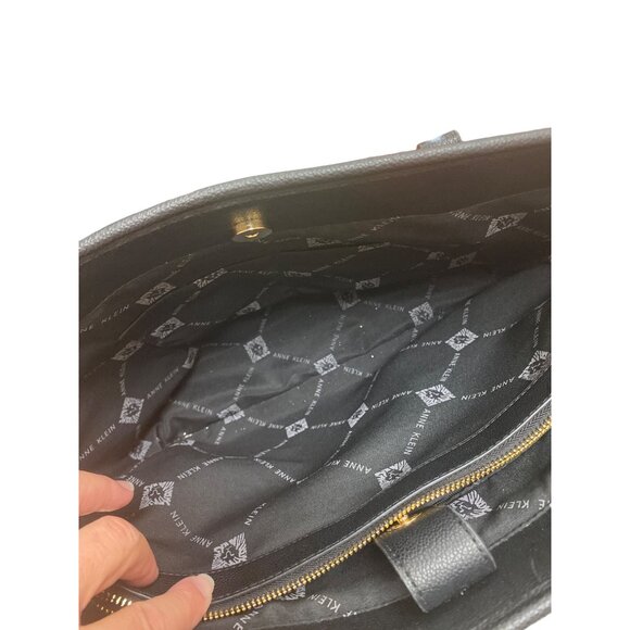 Ann Klein women’s black purse handbag shoulderbag Large SKU 1154 - Picture 6 of 13